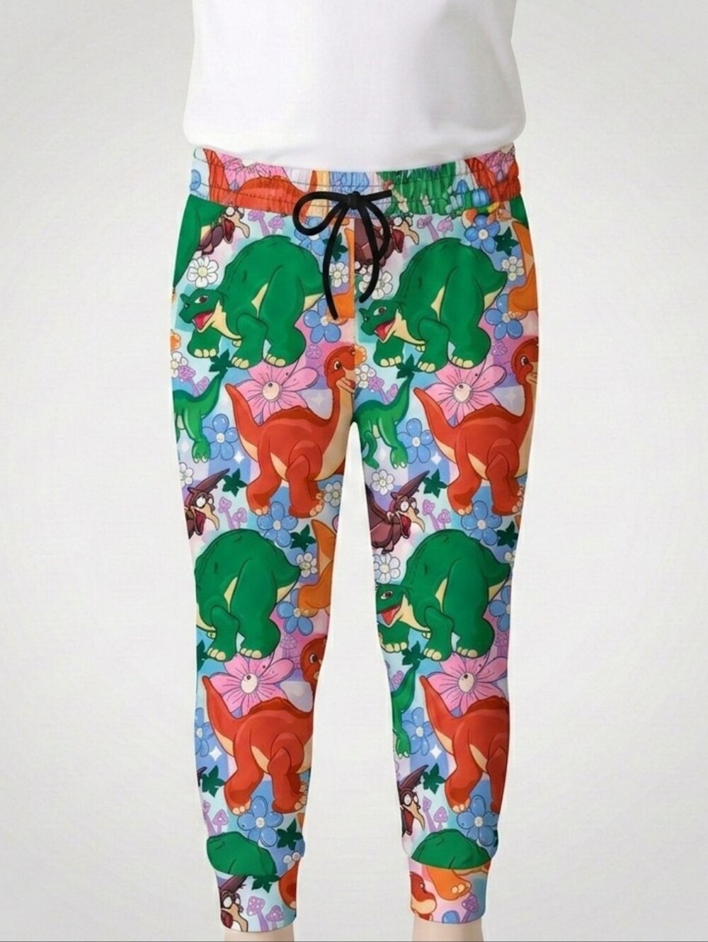 Jogger Pants w/Pockets: FLORAL DINO